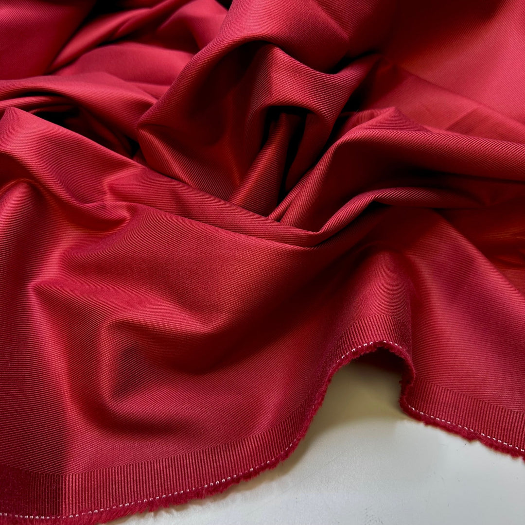An Elusively Rare Red Wine - Cotton/Spandex Woven - Dark Black/Red - Bundles - True Deadstock fabric Fabric by private - Sustainable Textile | FABCYCLE