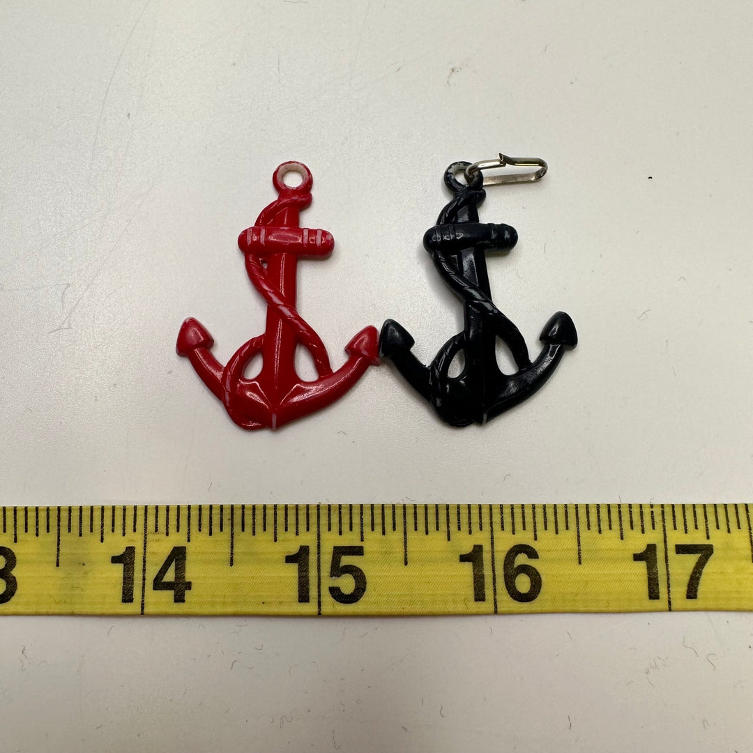 Anchor Pendants Beads - Red/Navy - 2 Pack - True Deadstock supplies Fabric by private - Sustainable Textile | FABCYCLE