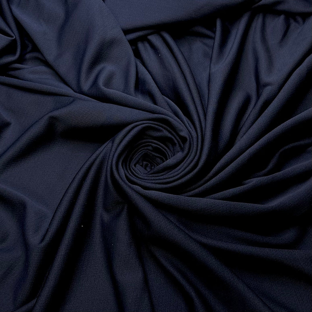 Ancient Sailing Maps - Polyester Blend Knit - Navy - Bundles - True Deadstock fabric Fabric by private - Sustainable Textile | FABCYCLE