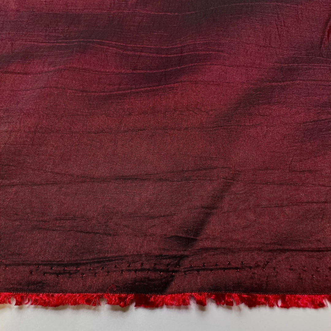 And The Curtain Opens - Taffeta Poly Woven - Burgundy - 2.8M Bundle - True Deadstock fabric Fabric by private - Sustainable Textile | FABCYCLE