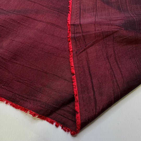 And The Curtain Opens - Taffeta Poly Woven - Burgundy - 2.8M Bundle - True Deadstock fabric Fabric by private - Sustainable Textile | FABCYCLE