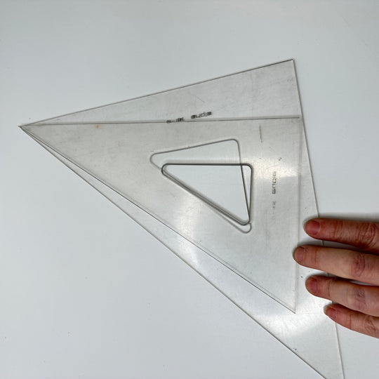 Angle Ruler Set Tools - Clear - 2 Pack - True Deadstock supplies Fabric by private - Sustainable Textile | FABCYCLE