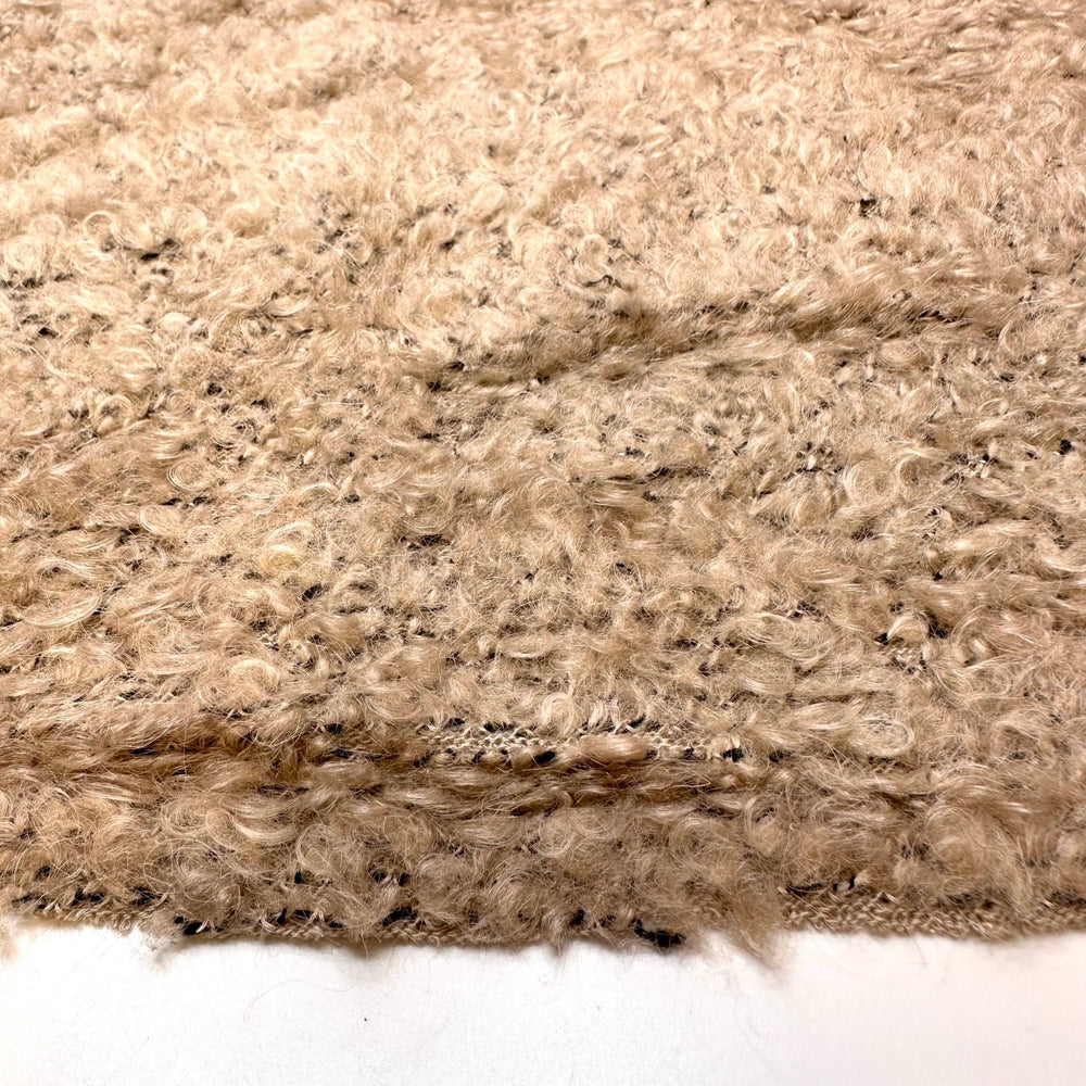 Animal Friendly - Like Faux Wool Large Loop Terry Acrylic Knit - Light Beige - Bundles - True Deadstock fabric Fabric by private - Sustainable Textile | FABCYCLE