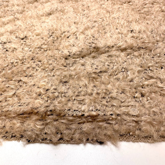 Animal Friendly - Like Faux Wool Large Loop Terry Acrylic Knit - Light Beige - Bundles - True Deadstock fabric Fabric by private - Sustainable Textile | FABCYCLE