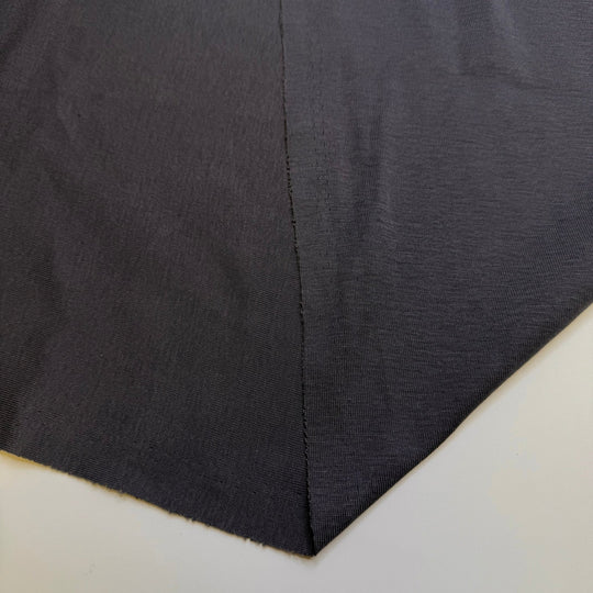 Antarctic Ozone Hole Shrunk - Copper Infused Rib Knit Cotton/Poly Knit - Dark Grey - 1.2M Bundle - True Deadstock fabric Fabric by private - Sustainable Textile | FABCYCLE