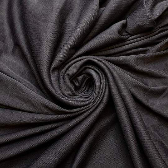 Antarctic Ozone Hole Shrunk - Copper Infused Rib Knit Cotton/Poly Knit - Dark Grey - 1.2M Bundle - True Deadstock fabric Fabric by private - Sustainable Textile | FABCYCLE