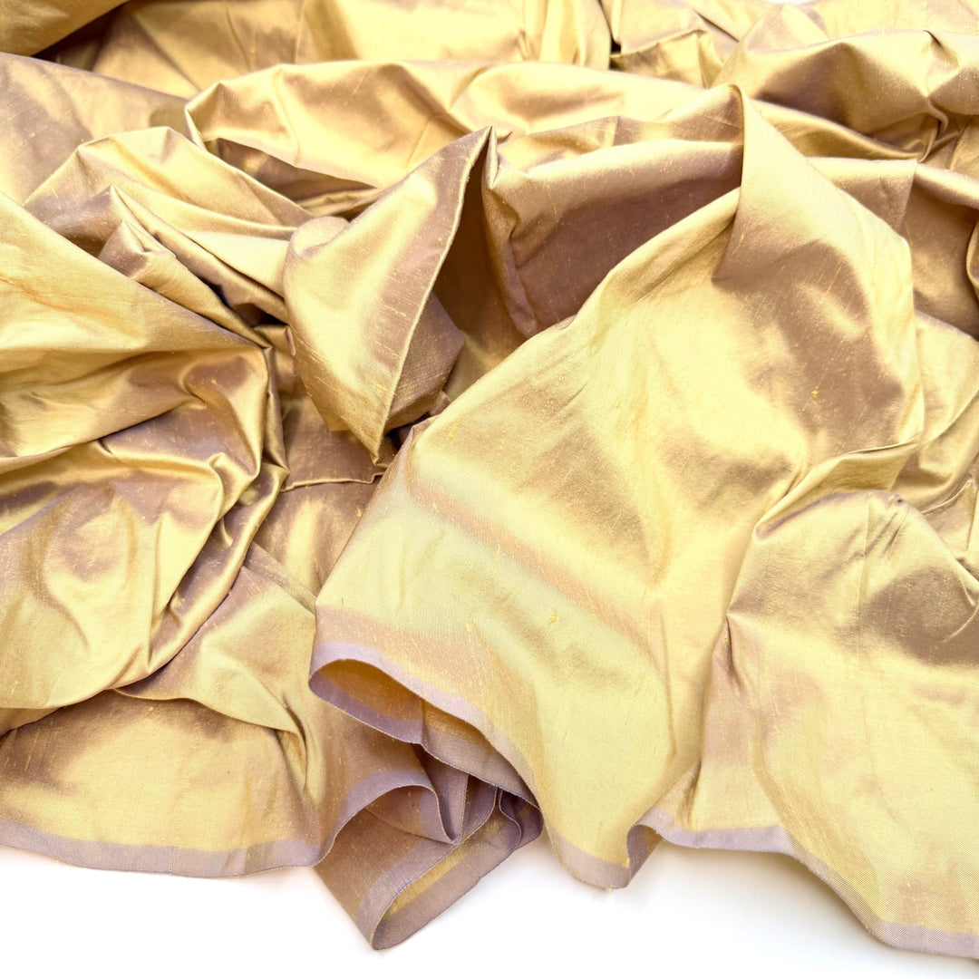 Antique Locket - Metallic Silk Woven - Gold - 1.5M Bundle - True Deadstock fabric Fabric by private - Sustainable Textile | FABCYCLE