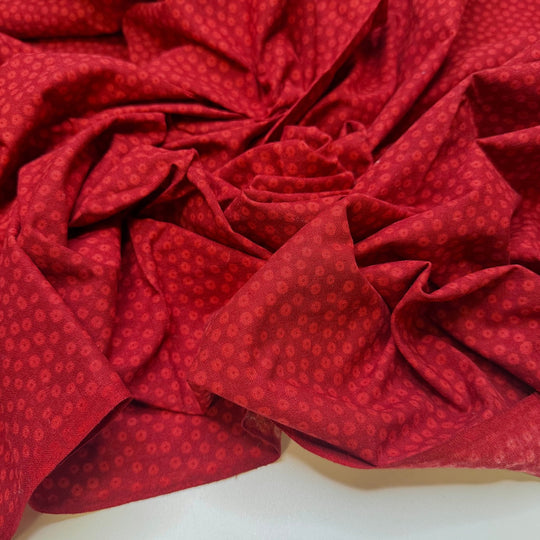 Apple Cider - Cotton Woven - Red/Burgundy Polka Dots - 1.2M Bundle - True Deadstock fabric Fabric by private - Sustainable Textile | FABCYCLE