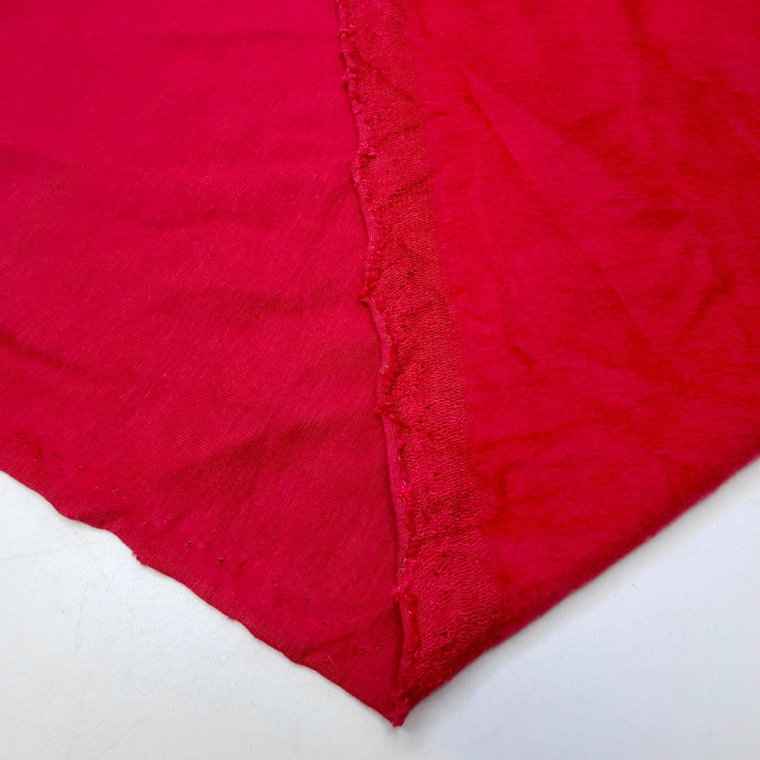 Appleseeds Grow Into Trees - Jersey Fleece Bamboo Blend Knit - Red - 1.4M Bundle - True Deadstock fabric Fabric by private - Sustainable Textile | FABCYCLE