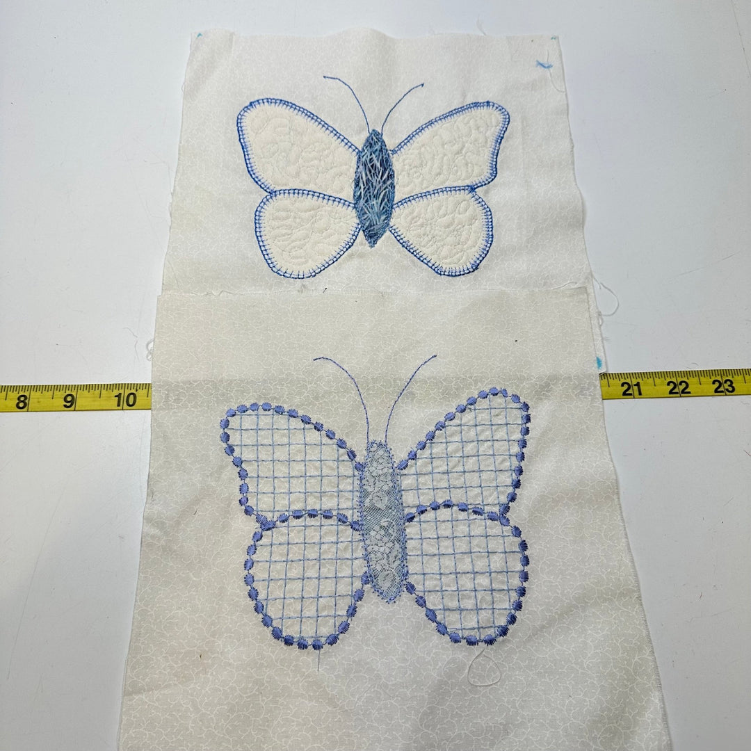 Applique - Blue/Cream - 2 Pack - True Deadstock supplies Fabric by private - Sustainable Textile | FABCYCLE