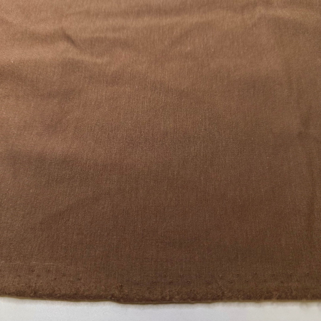Appreciating A Shady Tree - Jersey Fleece Cotton/Bamboo Knit - Light Brown - 0.6M Bundle - True Deadstock fabric Fabric by private - Sustainable Textile | FABCYCLE