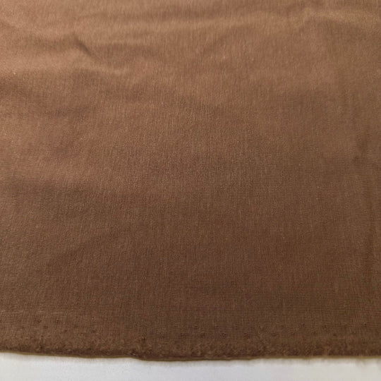 Appreciating A Shady Tree - Jersey Fleece Cotton/Bamboo Knit - Light Brown - 0.6M Bundle - True Deadstock fabric Fabric by private - Sustainable Textile | FABCYCLE