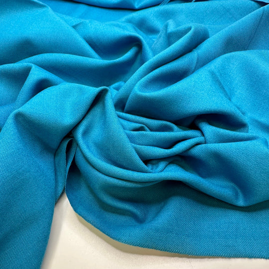 Aquaponics - Wool Woven - Blue - 2.6M Bundle - True Deadstock fabric Fabric by private - Sustainable Textile | FABCYCLE
