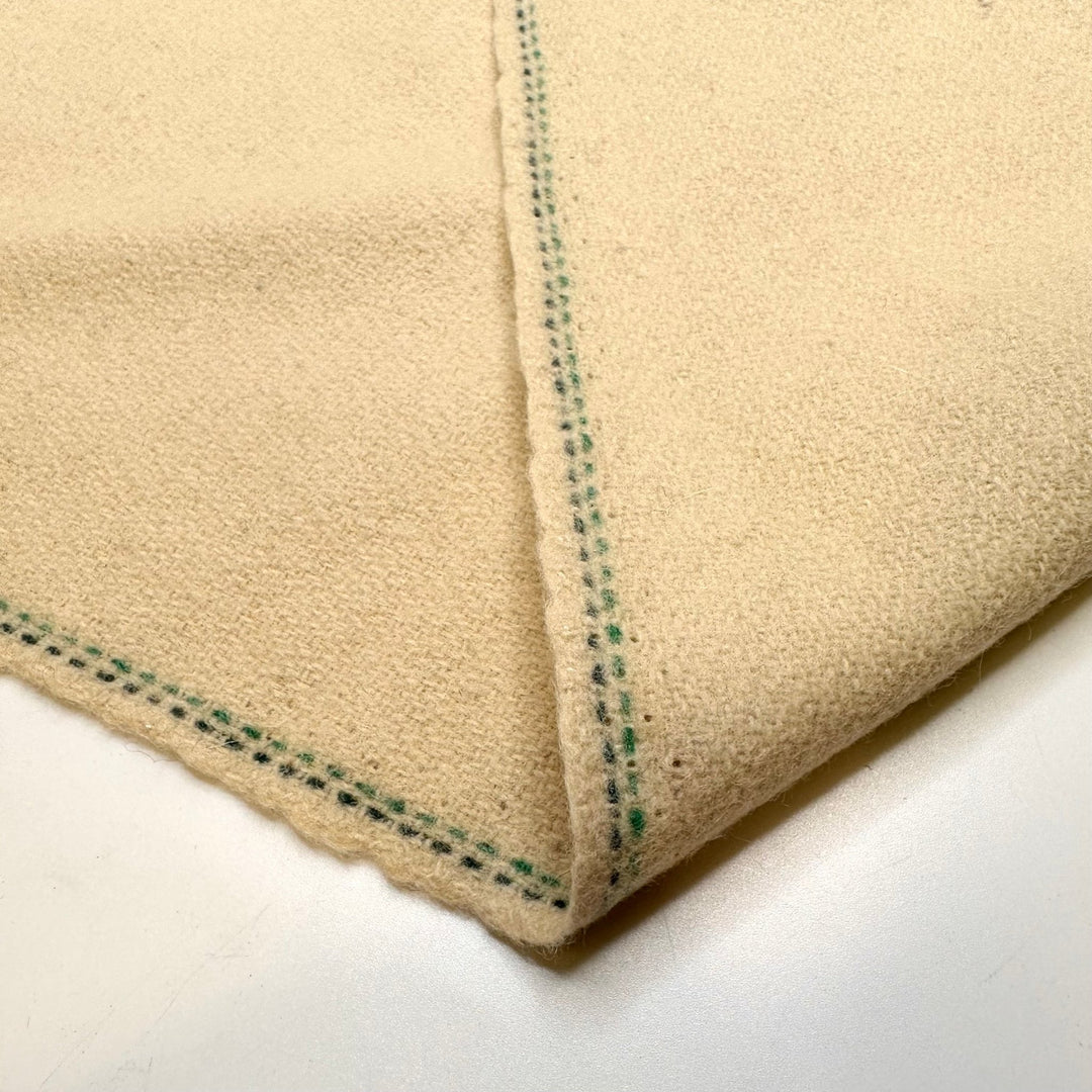 Archive Discoveries - Crepe Wool Woven - Dark Blue/Cream - 3.65M Bundle - True Deadstock fabric Fabric by private - Sustainable Textile | FABCYCLE