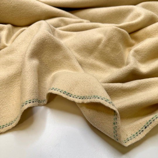 Archive Discoveries - Crepe Wool Woven - Dark Blue/Cream - 3.65M Bundle - True Deadstock fabric Fabric by private - Sustainable Textile | FABCYCLE
