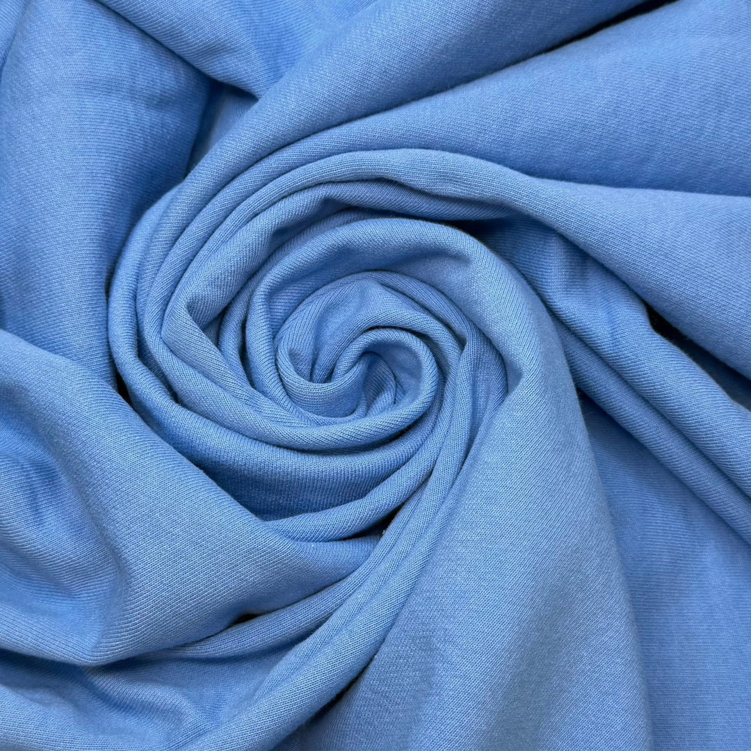 Arctic Currents - Jersey Fleece Cotton Knit - Blue - 1M Bundle - True Deadstock fabric Fabric by private - Sustainable Textile | FABCYCLE