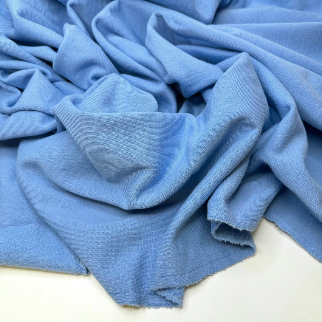Arctic Currents - Jersey Fleece Cotton Knit - Blue - 1M Bundle - True Deadstock fabric Fabric by private - Sustainable Textile | FABCYCLE