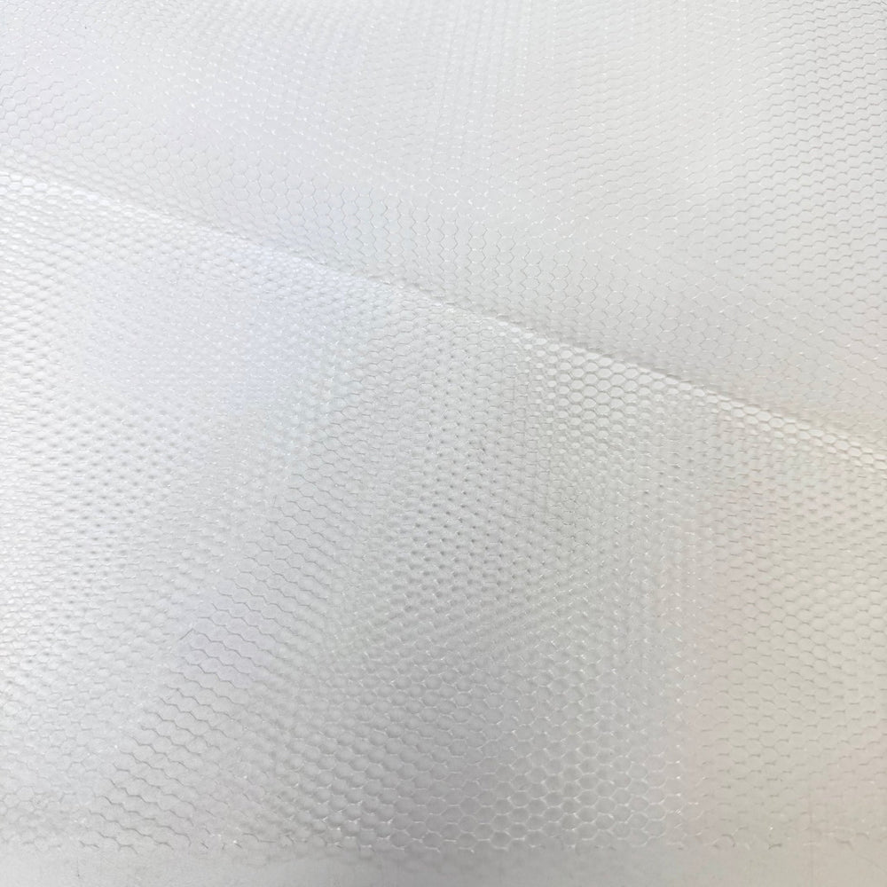 Arctic Tundras - Tulle Poly Knit - White - 2.6M Bundle - True Deadstock fabric Fabric by private - Sustainable Textile | FABCYCLE