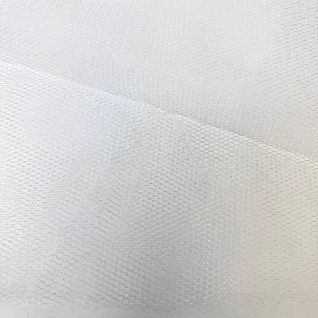 Arctic Tundras - Tulle Poly Knit - White - 2.6M Bundle - True Deadstock fabric Fabric by private - Sustainable Textile | FABCYCLE