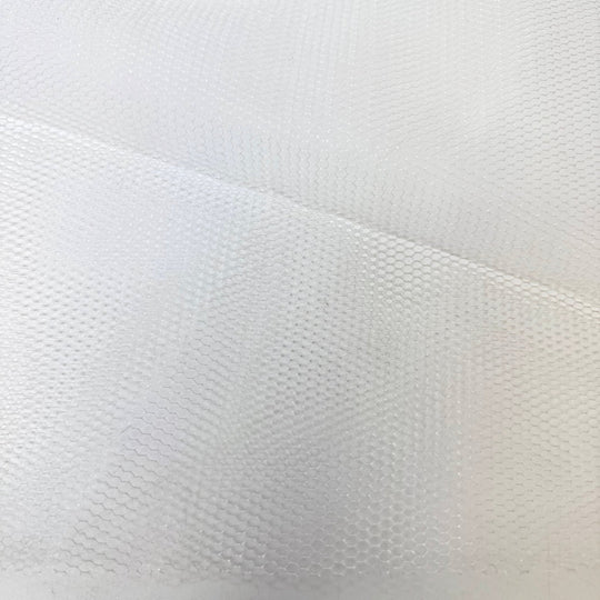 Arctic Tundras - Tulle Poly Knit - White - 2.6M Bundle - True Deadstock fabric Fabric by private - Sustainable Textile | FABCYCLE