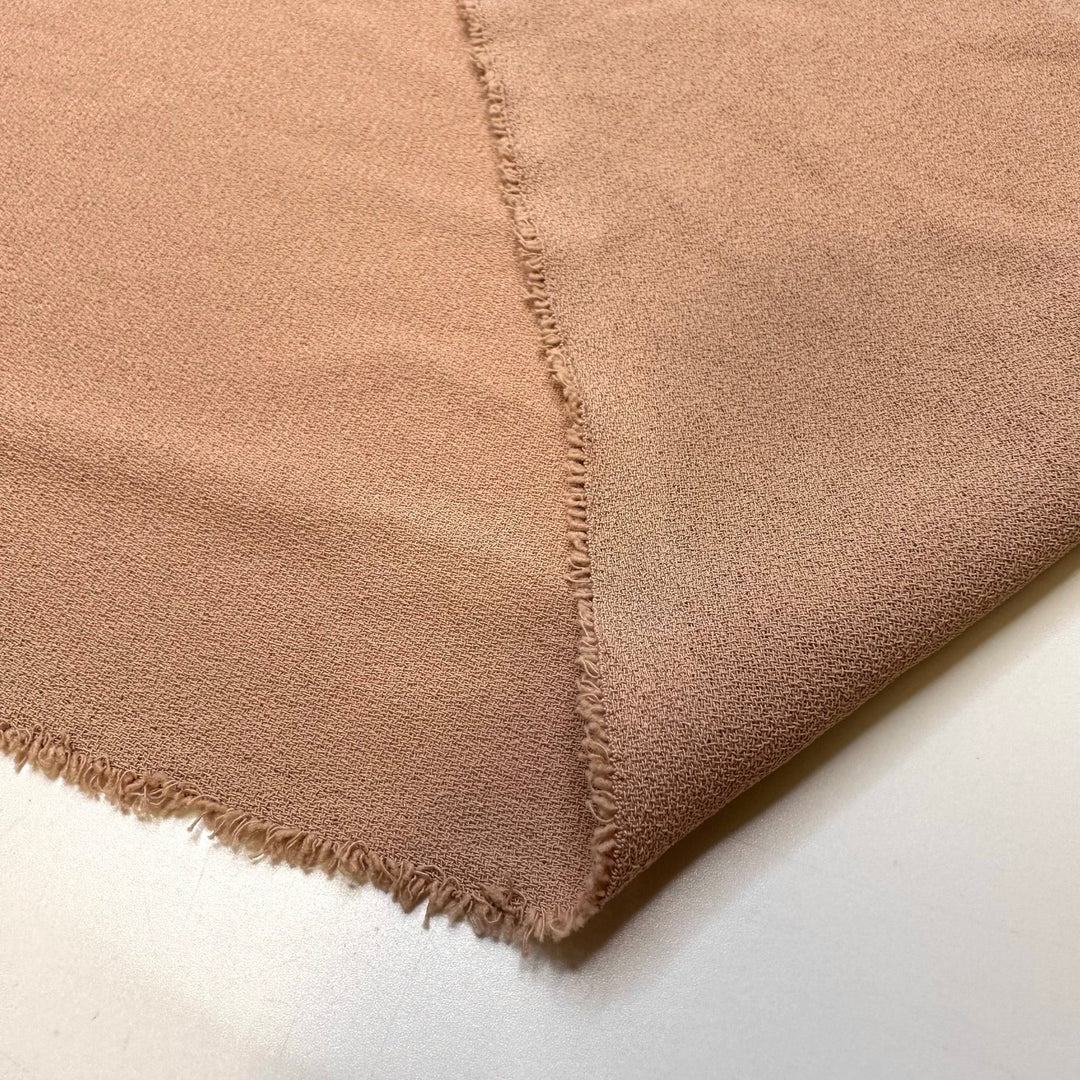 Arriving At The Island - Crepe Poly Woven - Light Beige - 1.65M Bundle - True Deadstock fabric Fabric by private - Sustainable Textile | FABCYCLE