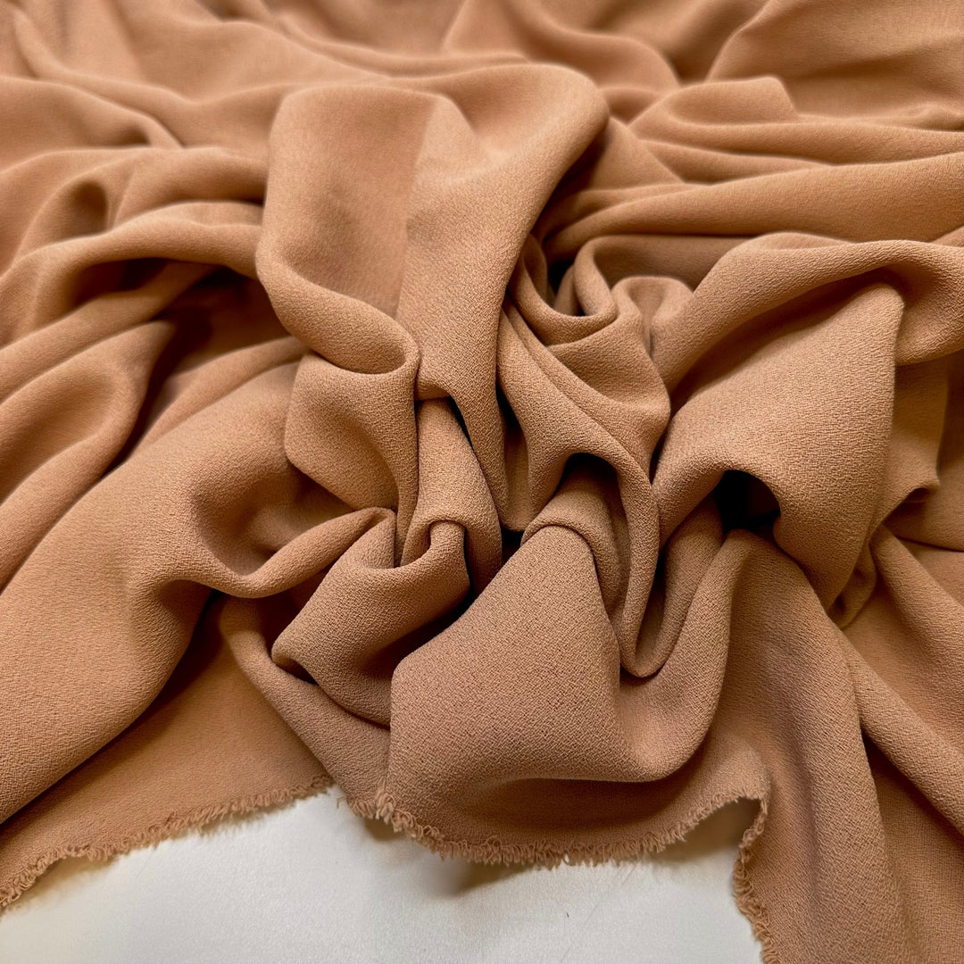 Arriving At The Island - Crepe Poly Woven - Light Beige - 1.65M Bundle - True Deadstock fabric Fabric by private - Sustainable Textile | FABCYCLE