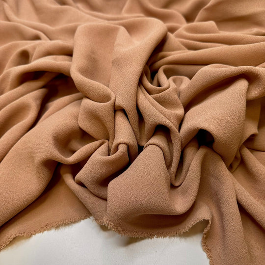 Arriving At The Island - Crepe Poly Woven - Light Beige - 1.65M Bundle - True Deadstock fabric Fabric by private - Sustainable Textile | FABCYCLE