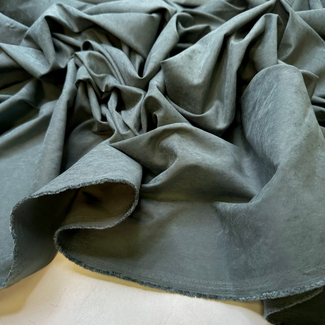 At One With Nature - Brushed Poly/Nylon Woven - Mossy Green - 3.8M Bundle - True Deadstock fabric Fabric by private - Sustainable Textile | FABCYCLE