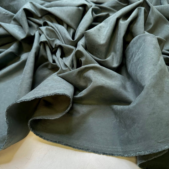 At One With Nature - Brushed Poly/Nylon Woven - Mossy Green - 3.8M Bundle - True Deadstock fabric Fabric by private - Sustainable Textile | FABCYCLE