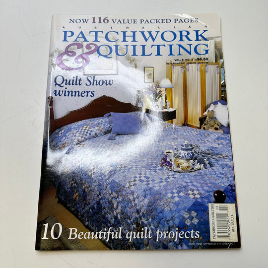 Australian Patchwork &amp; Quilting Vol 5 No 3 Books - White/Blue - Individual - True Deadstock supplies Fabric by private - Sustainable Textile | FABCYCLE