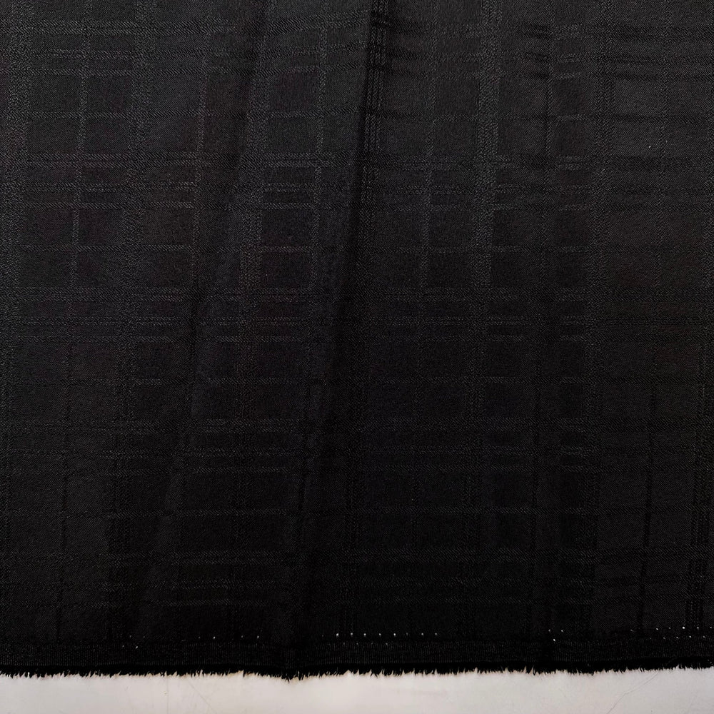 Author - Polyester Blend Woven - Black Plaid - 3.3M Bundle - True Deadstock fabric Fabric by private - Sustainable Textile | FABCYCLE