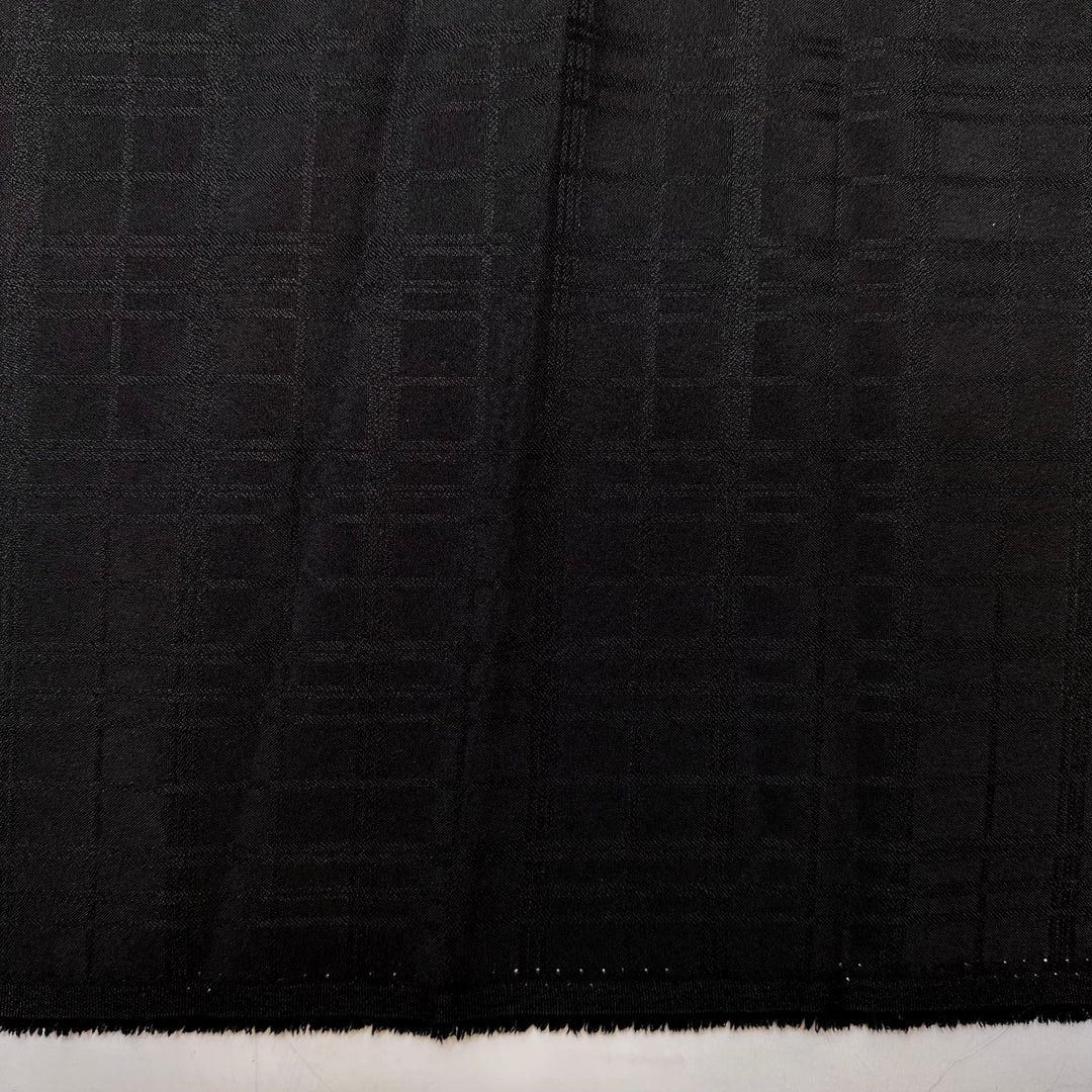 Author - Polyester Blend Woven - Black Plaid - 3.3M Bundle - True Deadstock fabric Fabric by private - Sustainable Textile | FABCYCLE