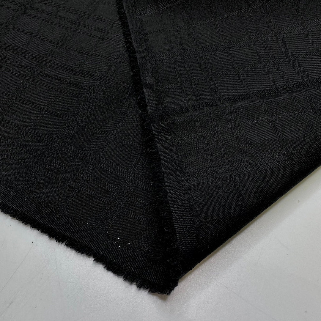 Author - Polyester Blend Woven - Black Plaid - 3.3M Bundle - True Deadstock fabric Fabric by private - Sustainable Textile | FABCYCLE