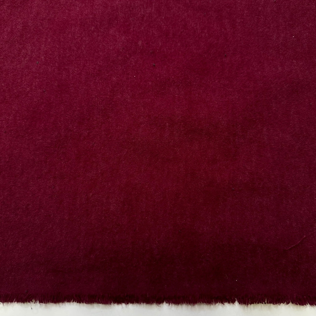 Autumn Is Here - Brushed Cotton Blend Woven - Burgundy - 2.5M Bundle - True Deadstock fabric Fabric by private - Sustainable Textile | FABCYCLE