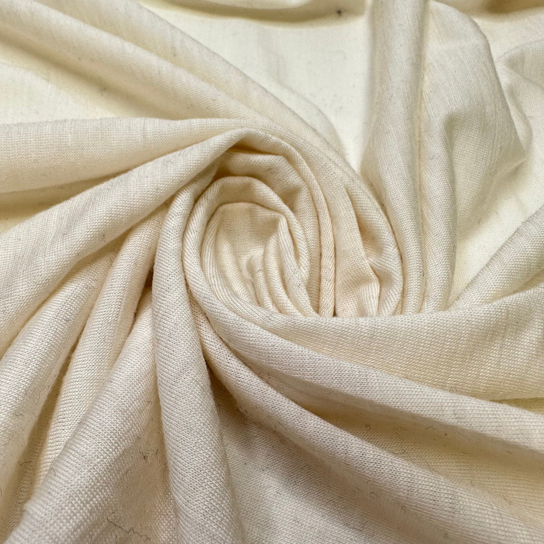 Baa Baa White Sheep - Jersey Merino Wool Knit - Cream - Bundles - True Deadstock fabric Fabric by private - Sustainable Textile | FABCYCLE