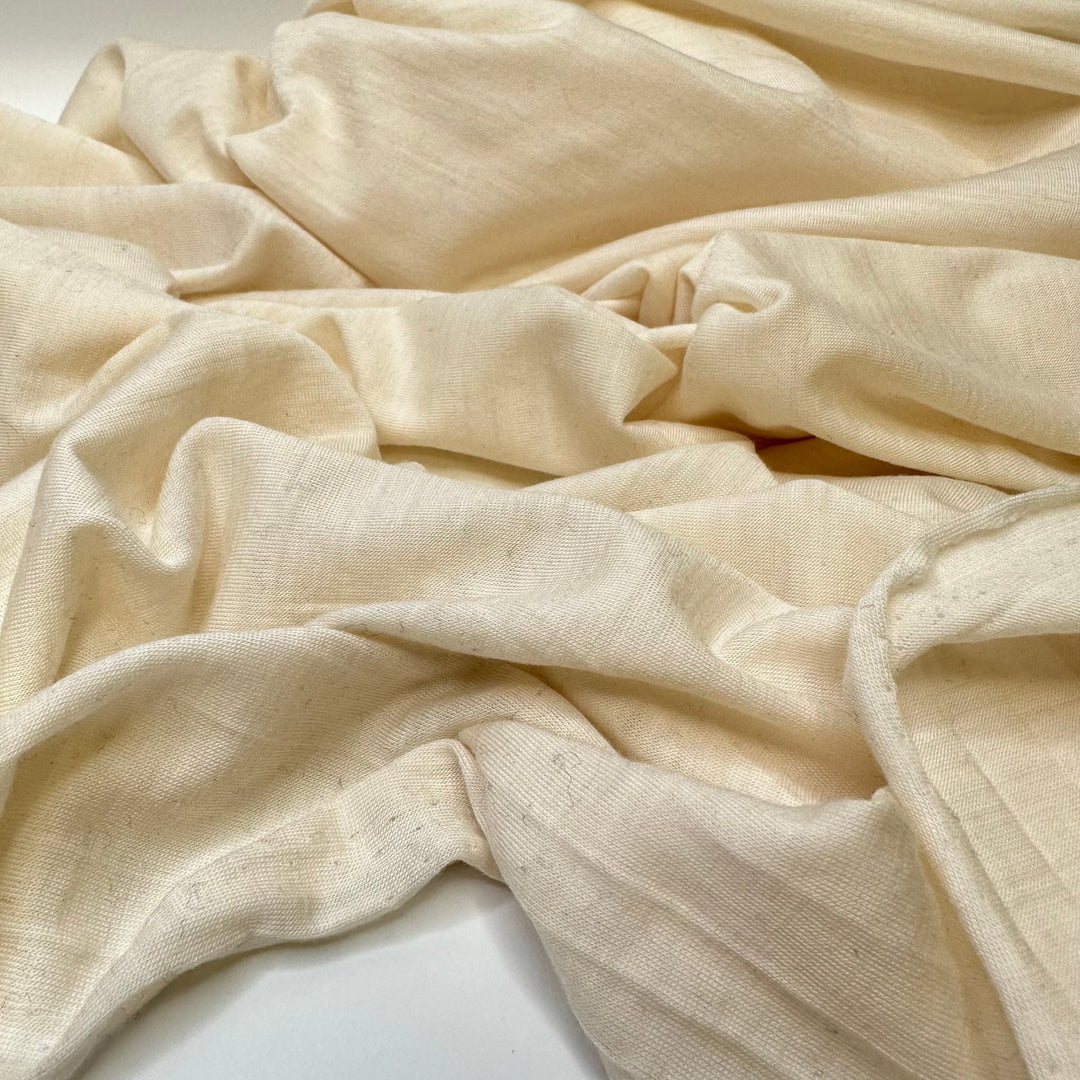 Baa Baa White Sheep - Jersey Merino Wool Knit - Cream - Bundles - True Deadstock fabric Fabric by private - Sustainable Textile | FABCYCLE