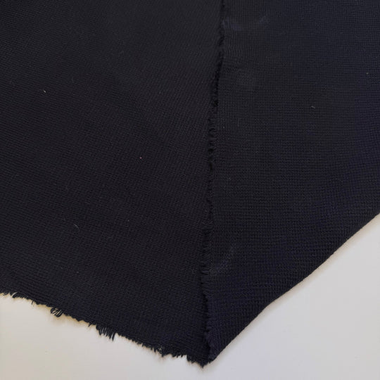 Babies Took Their First Steps - Rib Knit Cotton Blend Knit - Black - 1.9M Bundle - True Deadstock fabric Fabric by private - Sustainable Textile | FABCYCLE