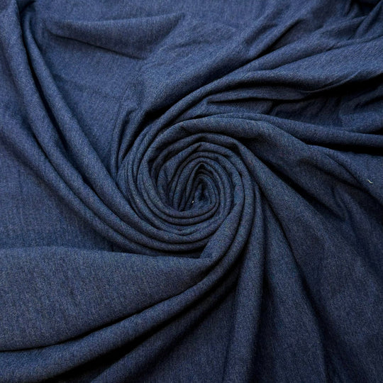 Baby Birds Hatch - Jersey Fleece Bamboo Blend Knit - Light Navy - 0.9M Bundle - True Deadstock fabric Fabric by private - Sustainable Textile | FABCYCLE