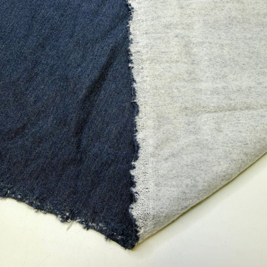 Baby Birds Hatch - Jersey Fleece Bamboo Blend Knit - Light Navy - 0.9M Bundle - True Deadstock fabric Fabric by private - Sustainable Textile | FABCYCLE