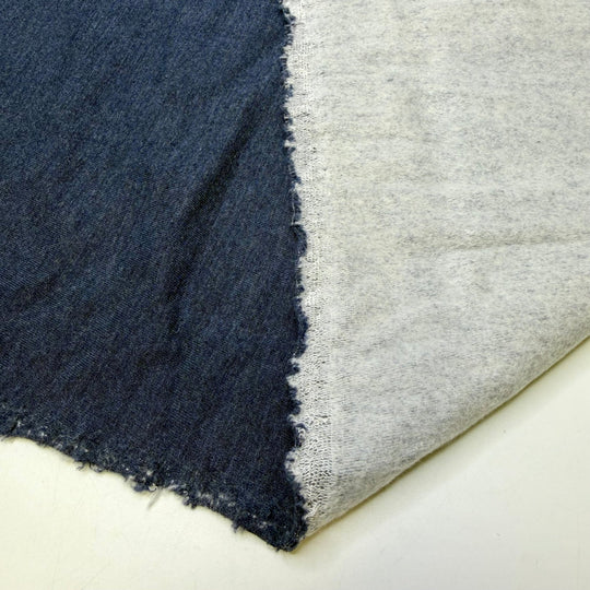 Baby Birds Hatch - Jersey Fleece Bamboo Blend Knit - Light Navy - 0.9M Bundle - True Deadstock fabric Fabric by private - Sustainable Textile | FABCYCLE