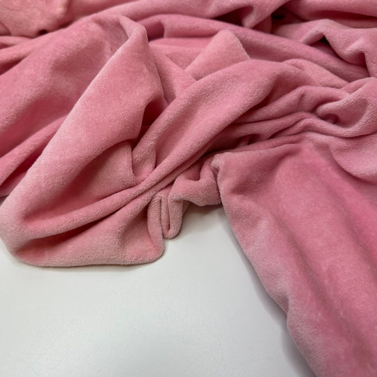 Baby Juicy - Knitted Velour Poly Knit - Light Pink - 1.65M Bundle - True Deadstock fabric Fabric by private - Sustainable Textile | FABCYCLE