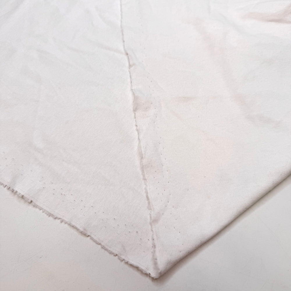 Baby's Breath - Rib Knit Cotton Blend Knit - White - 1.35M Bundle - True Deadstock fabric Fabric by private - Sustainable Textile | FABCYCLE