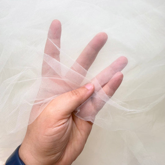 Bachelorette Party - Tulle Poly Woven - White - 3M Bundle - True Deadstock fabric Fabric by private - Sustainable Textile | FABCYCLE