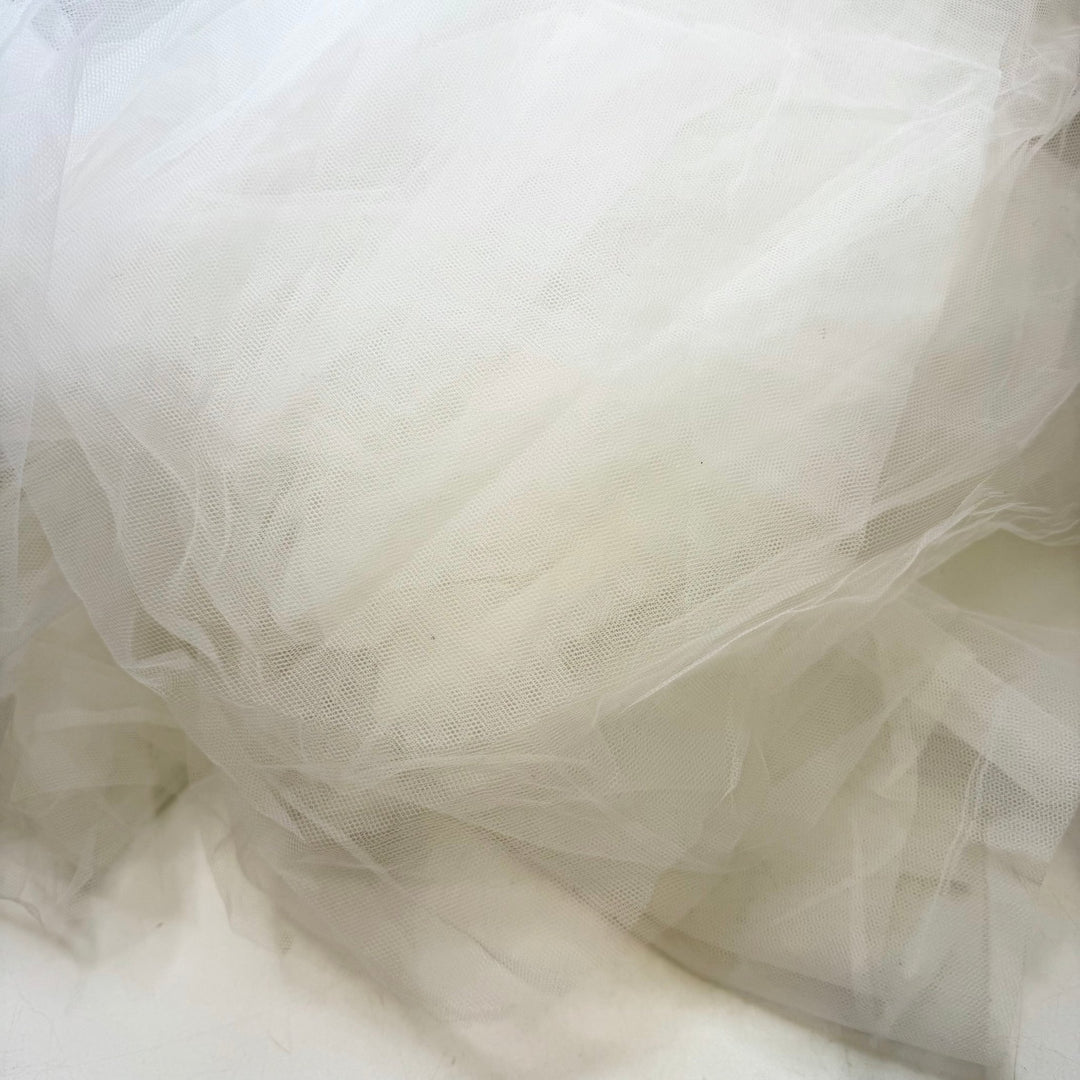 Bachelorette Party - Tulle Poly Woven - White - 3M Bundle - True Deadstock fabric Fabric by private - Sustainable Textile | FABCYCLE