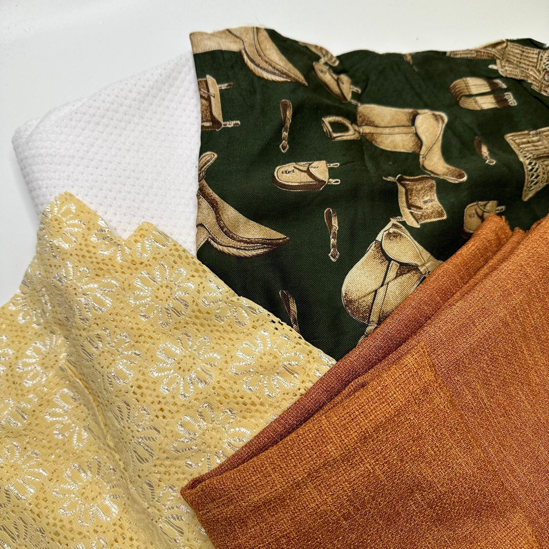Back in the Saddle - Small Bundles - Fun 4 Pack - True Deadstock Fabric Fabric by FABCYCLE shop - Sustainable Textile | FABCYCLE