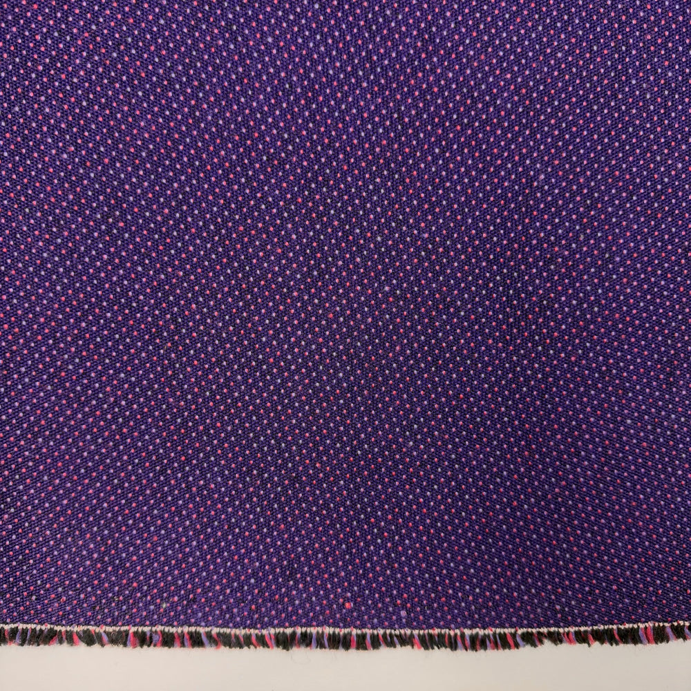Bag Diva - Low Pile Carpet Acrylic Blend Woven - Dark Purple/Pink Polka Dots - Bundles - True Deadstock fabric Fabric by private - Sustainable Textile | FABCYCLE