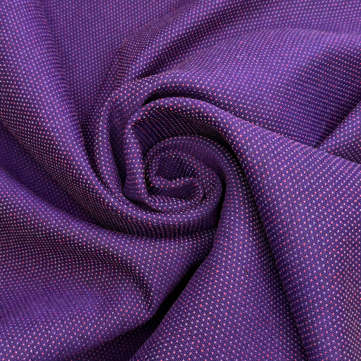 Bag Diva - Low Pile Carpet Acrylic Blend Woven - Dark Purple/Pink Polka Dots - Bundles - True Deadstock fabric Fabric by private - Sustainable Textile | FABCYCLE