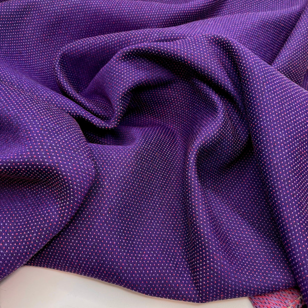 Bag Diva - Low Pile Carpet Acrylic Blend Woven - Dark Purple/Pink Polka Dots - Bundles - True Deadstock fabric Fabric by private - Sustainable Textile | FABCYCLE