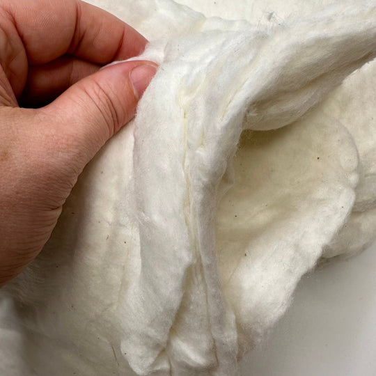 Bag Of Batting Pieces Batting - Light Cream - Individual - True Deadstock supplies Fabric by private - Sustainable Textile | FABCYCLE