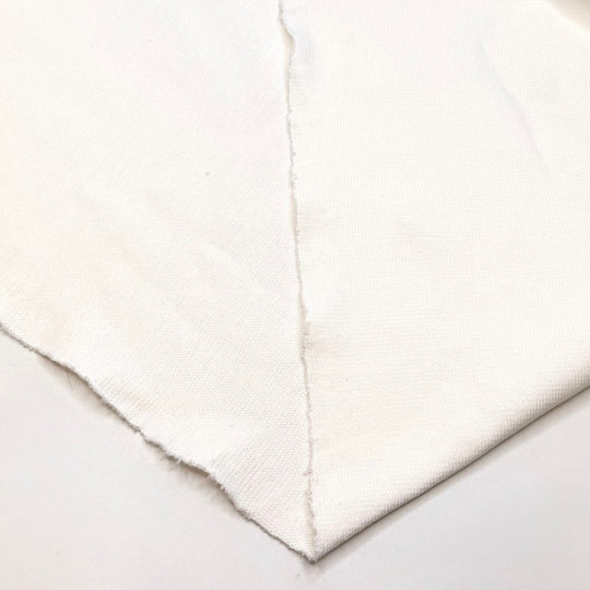 Balcony Garden - Rib Knit Cotton Blend Knit - Light Cream - 2.7M Bundle - True Deadstock fabric Fabric by private - Sustainable Textile | FABCYCLE